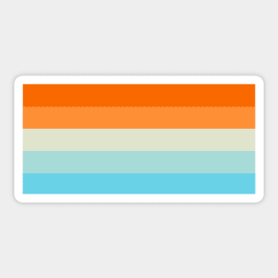 Orange and Blues Striped Color Palette Sticker